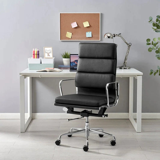WenaiFurniture's Eames Premium Replica High Back Leather Soft Pad Management Office Chair