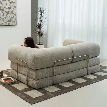 Apartment folding couch bed, small sectional sofa, Compression foam sofa