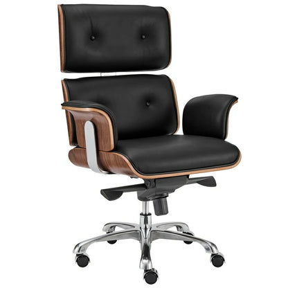 Eames Executive Office Chair black leather 45° angle