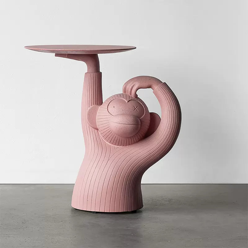 Monkey Side Table pink
