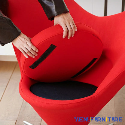 Verner Panton Style Heart Cone Chair-red/blue