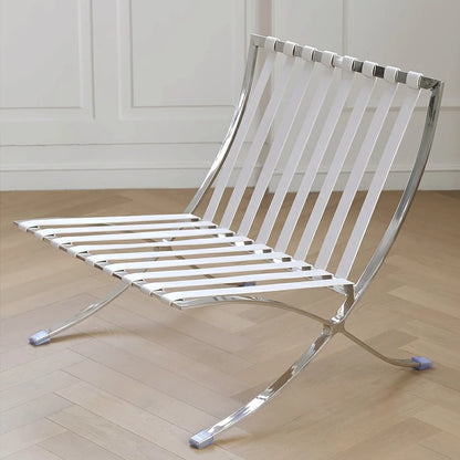  Barcelona Chair  White Italian Leather
