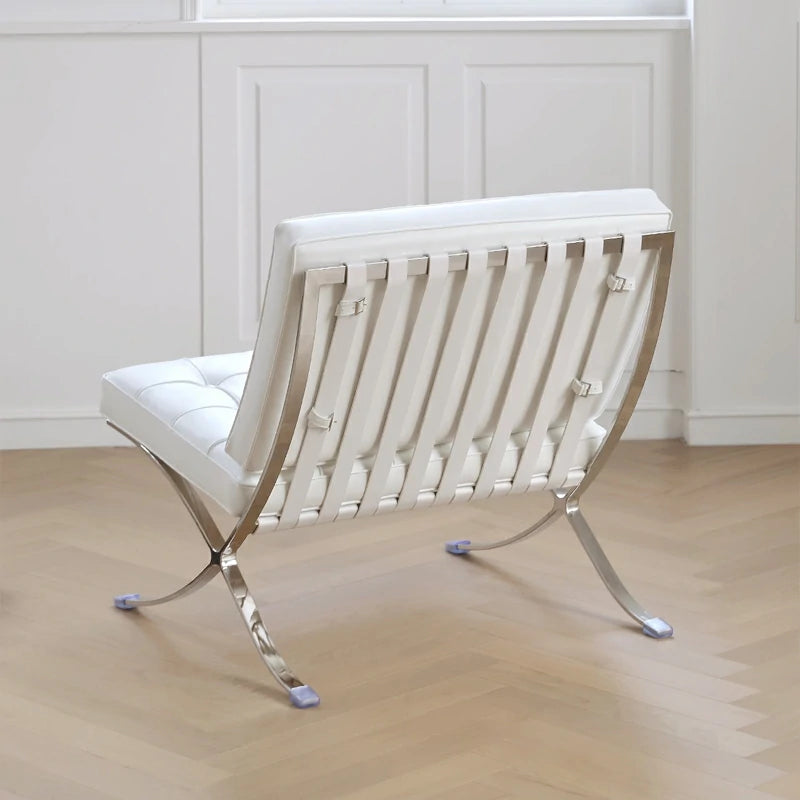 Barcelona Chair White Italian Leather