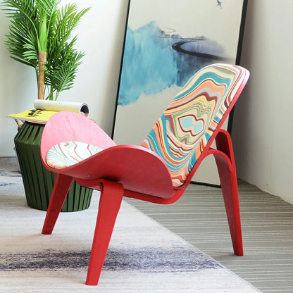 Hans Wegner Shell Chair CH70 Red Fabric|Replica