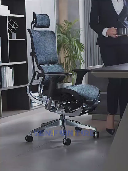 Ergonomic Office Mesh Chair With Footrest