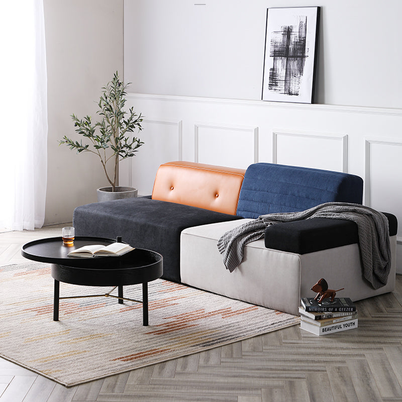 Modern Round Wood Rotating Tray Coffee Table with Storage & Metal Legs in black