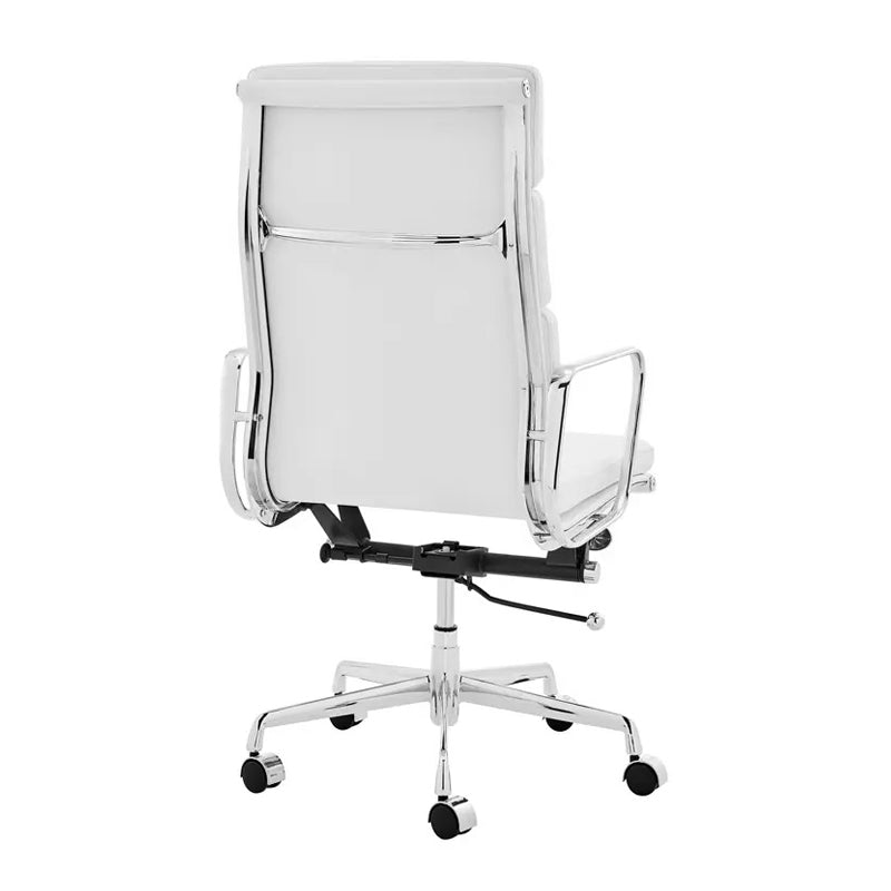 Eames white leather office chair EA219 