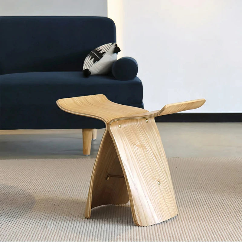  Butterfly Plywood Bar Modern Wood Stool Chair-nature