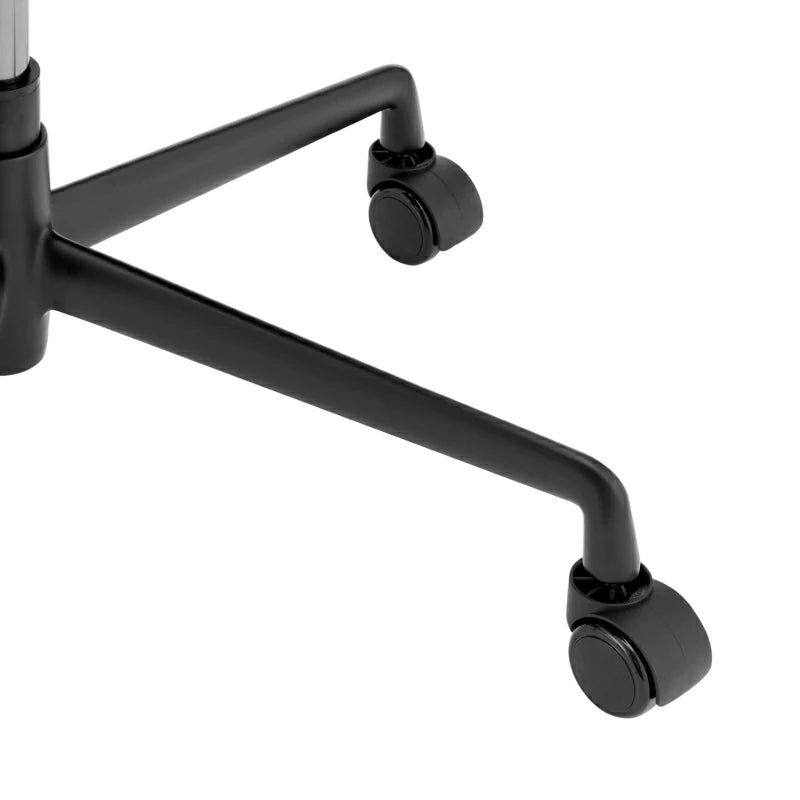 Eames Replica Chaise de bureau de direction en simili cuir côtelé à dossier bas (Noir)