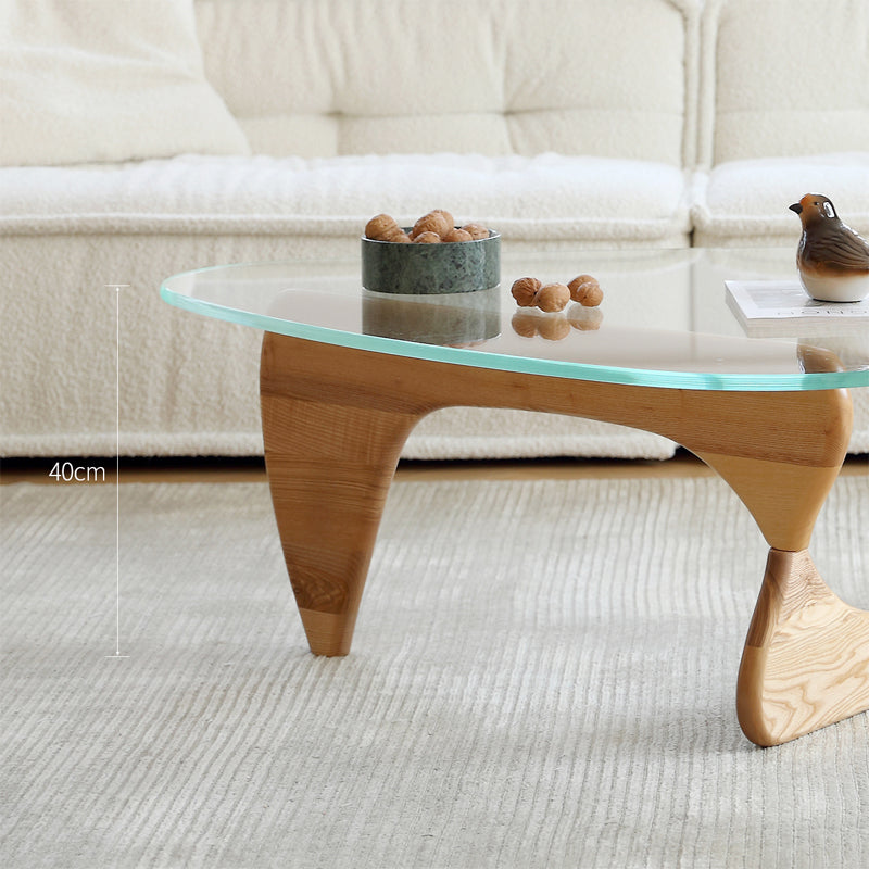 Isamu Noguchi  Triangle Coffee Table 19mm glass Natural Ash Replica