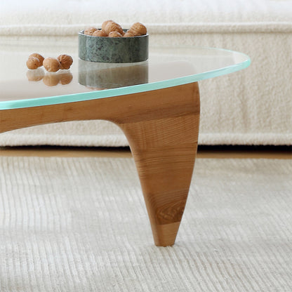Isamu Noguchi  Triangle Coffee Table 19mm glass Natural Ash Replica