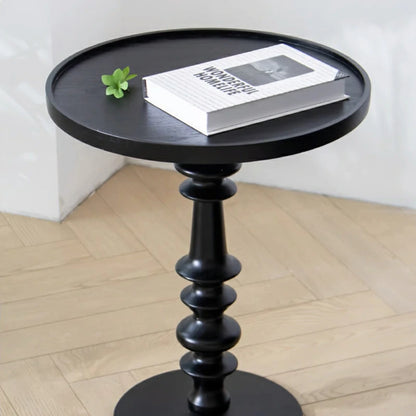 Round Side coffee Table-black