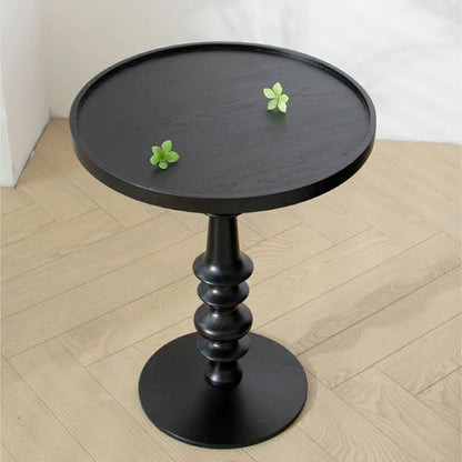 Round Side coffee Table-black