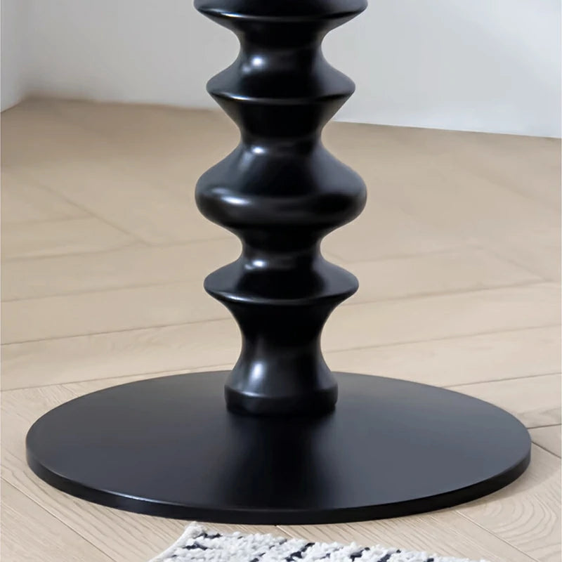 Round Side coffee Table-black