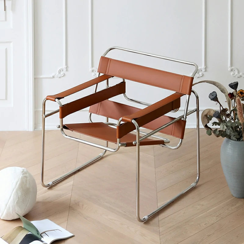 Replica Wassily Chair-Stainless Steel Frame-Tan No. B3